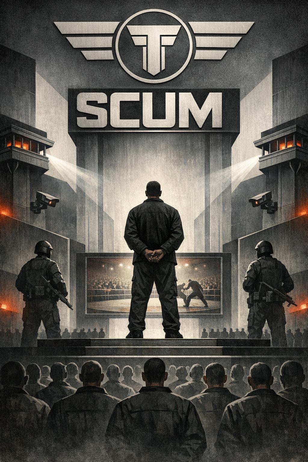 Affiche de propagande corporative SCUM.